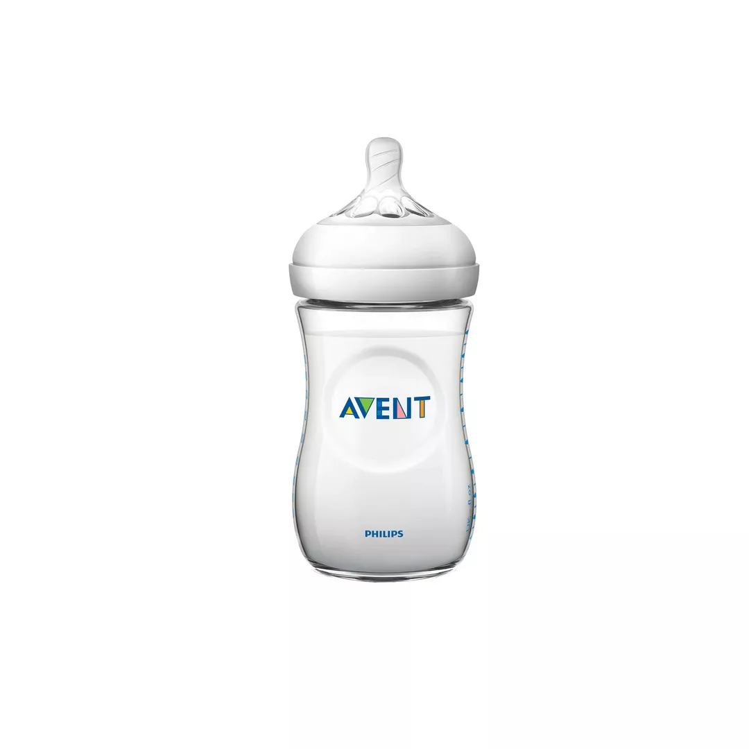 Biberon Natural, cu tetina debit lent, 260 ml, SCF033/17, Philips Avent, [],farmaciabajan.ro