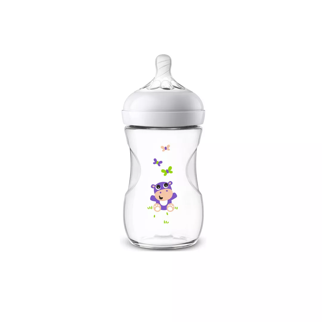 Biberon Natural cu tetina debit lent, Hipo, 260 ml, SCF070/22, Philips-Avent, [],farmaciabajan.ro