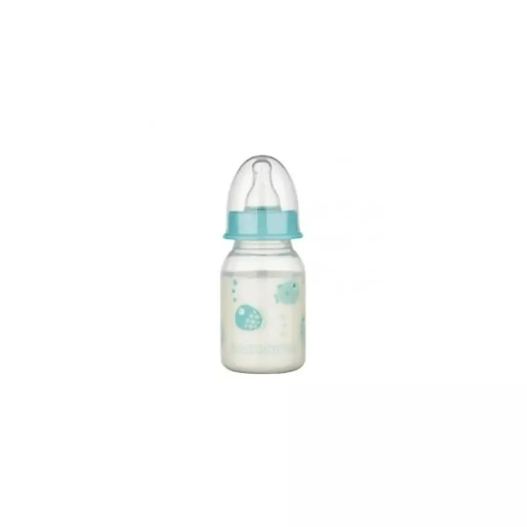 Biberon PP cu tetina rotunda si decor cu animalute 46010, 120ml, Baby Nova, [],farmaciabajan.ro