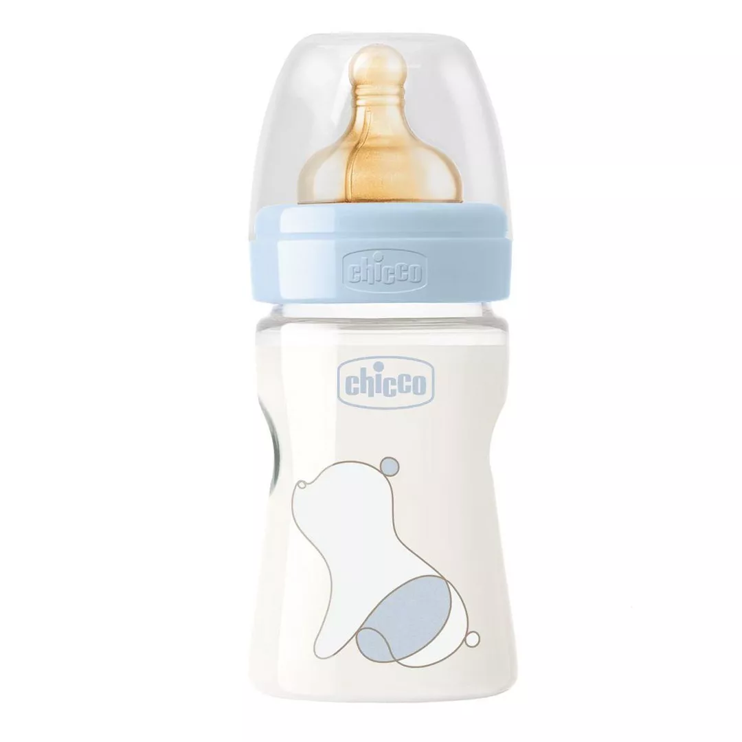 Biberon PP original Touch, tetina cauciuc, flux lent, baieti, 0 luni+, 150 ml, Chicco, [],farmaciabajan.ro