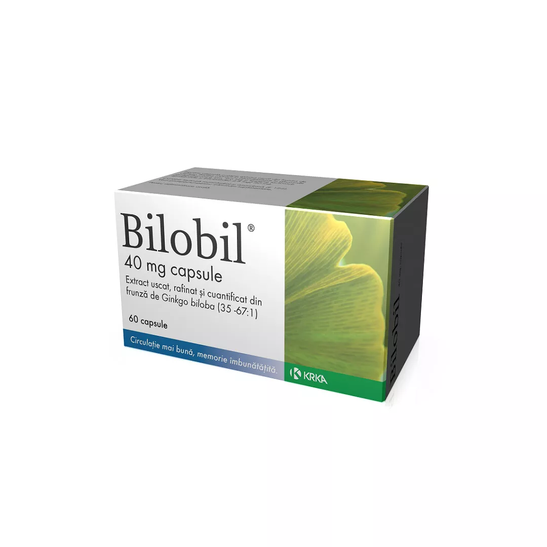 Bilobil 40 mg, 60 capsule, Krka, [],farmaciabajan.ro