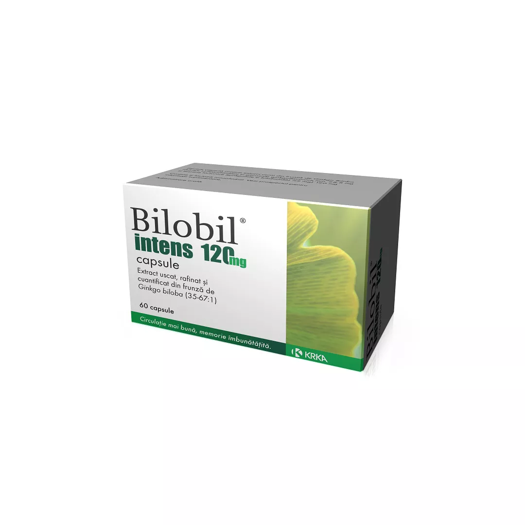 Bilobil Intens 120 mg, 60 capsule, Krka, [],farmaciabajan.ro