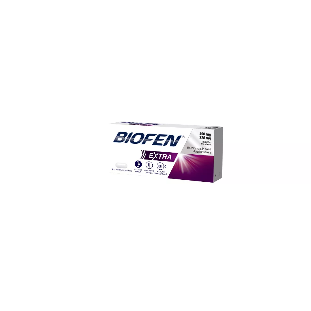 Biofen Extra, 10 comprimate, Biofarm, [],farmaciabajan.ro