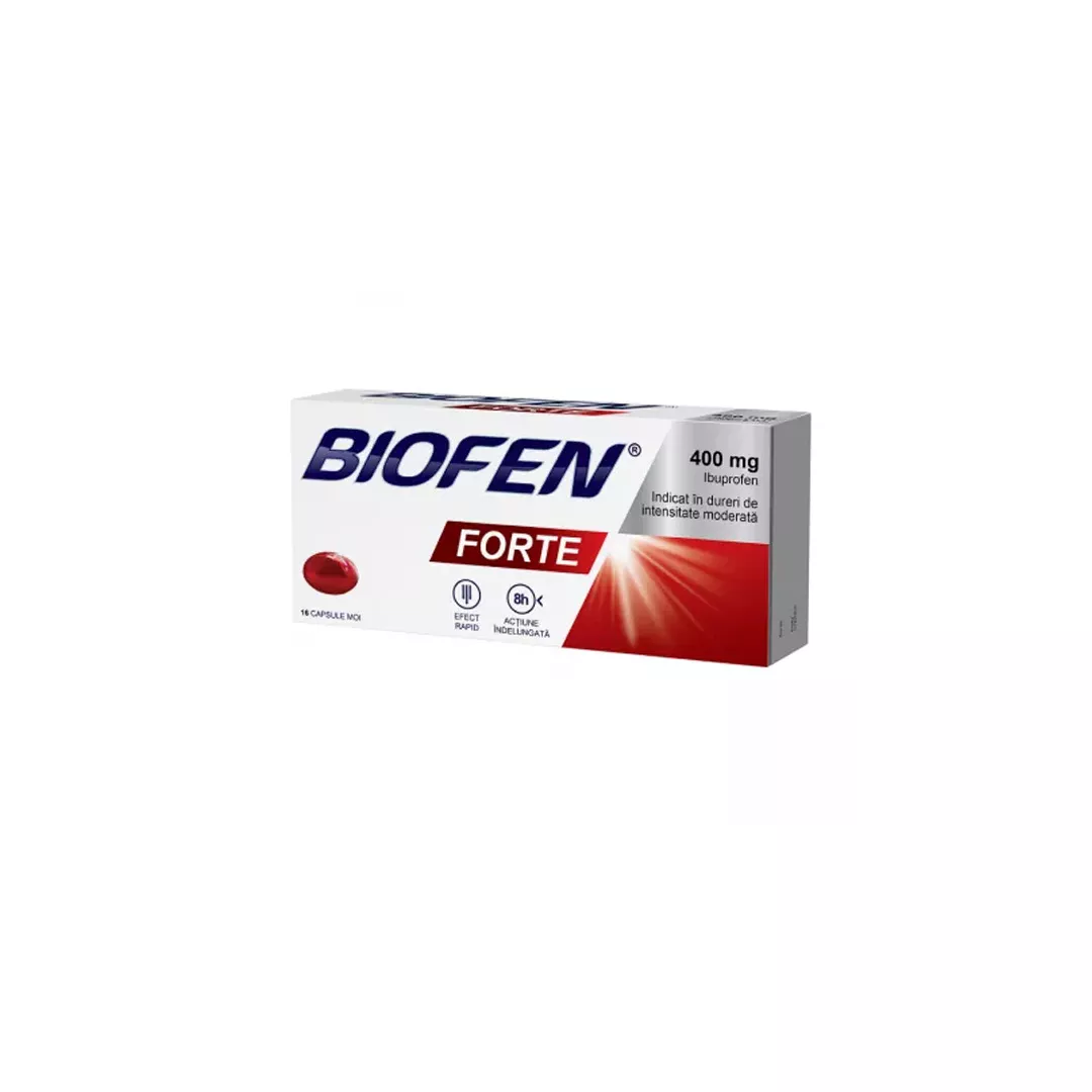 Biofen Forte, 400 mg, 16 capsule moi, Biofarm, [],farmaciabajan.ro