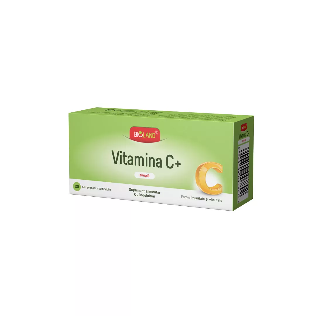 Vitamina C Simpla Bioland , 20 comprimate, Biofarm, [],farmaciabajan.ro