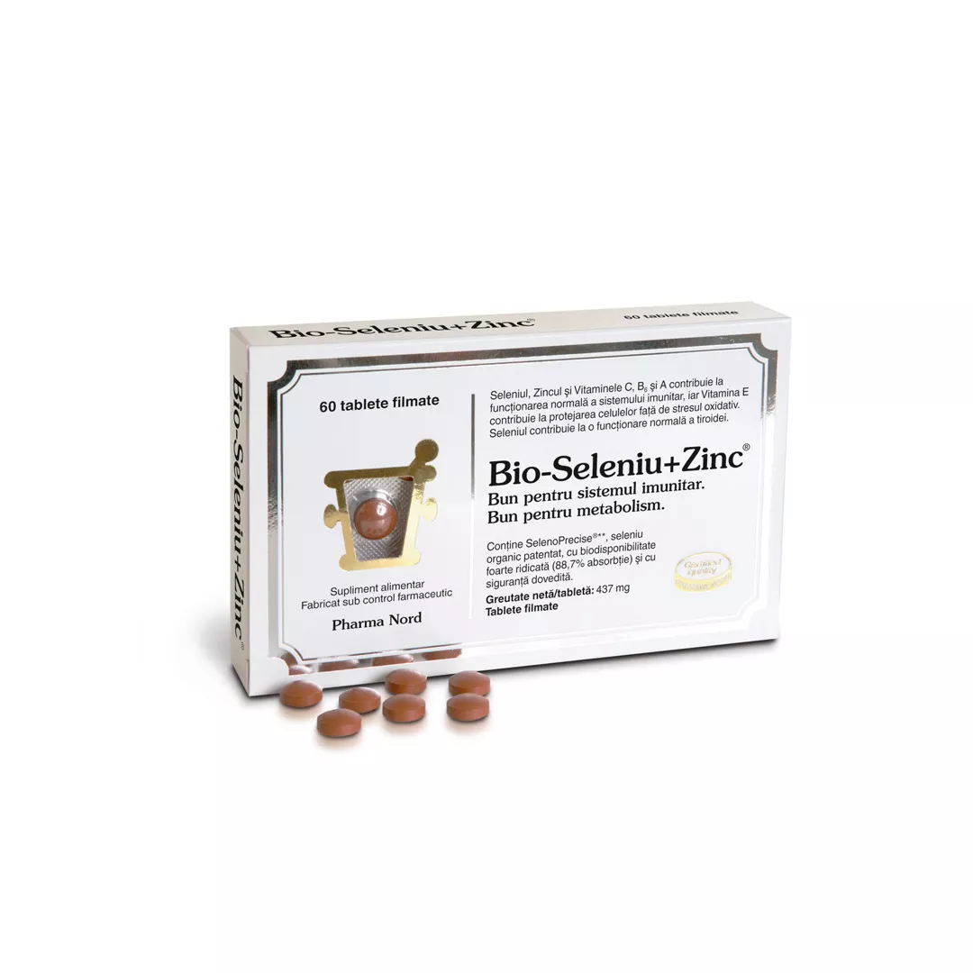 Bio-Seleniu + Zinc, 60 tablete, Pharma Nord, [],https:farmaciabajan.ro