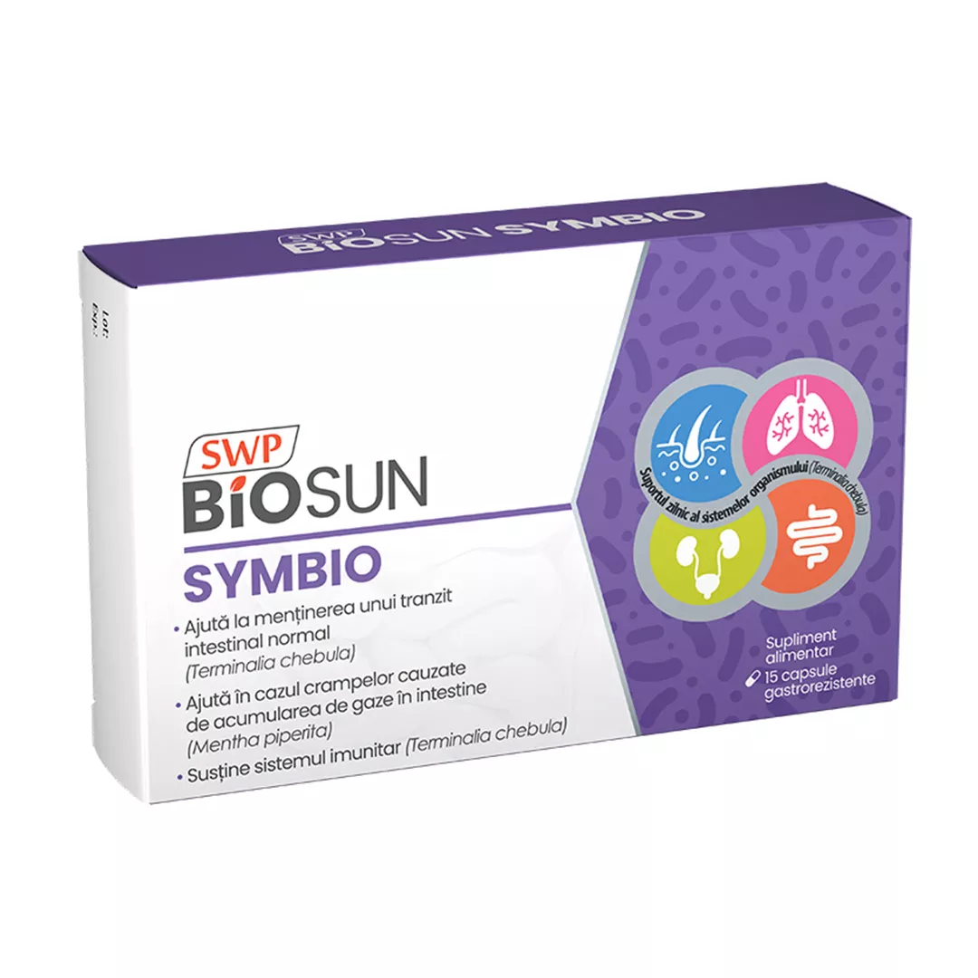 Biosun Symbio, 15 capsule, Sun Wave Pharma, [],farmaciabajan.ro