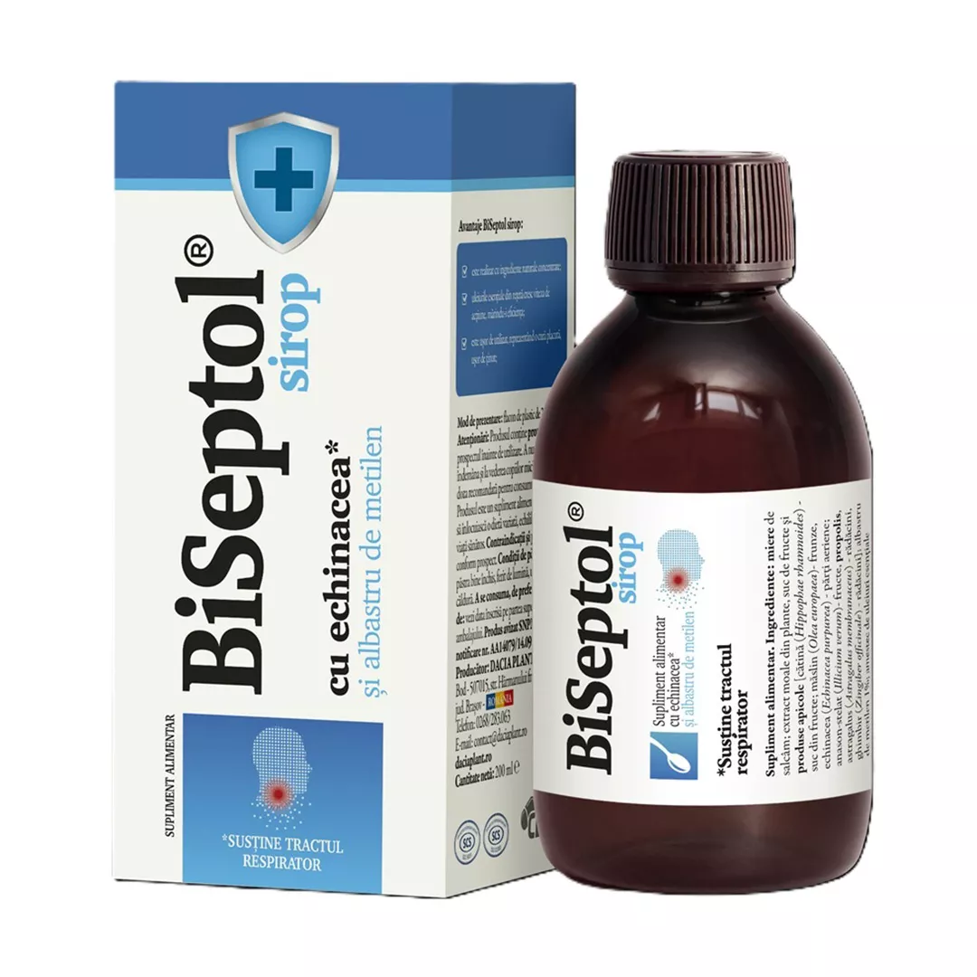BiSeptol sirop, 200 ml, Dacia Plant, [],farmaciabajan.ro