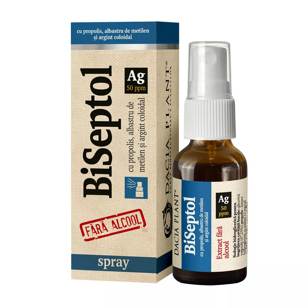 BiSeptol spray, 20 ml, Dacia Plant, [],farmaciabajan.ro