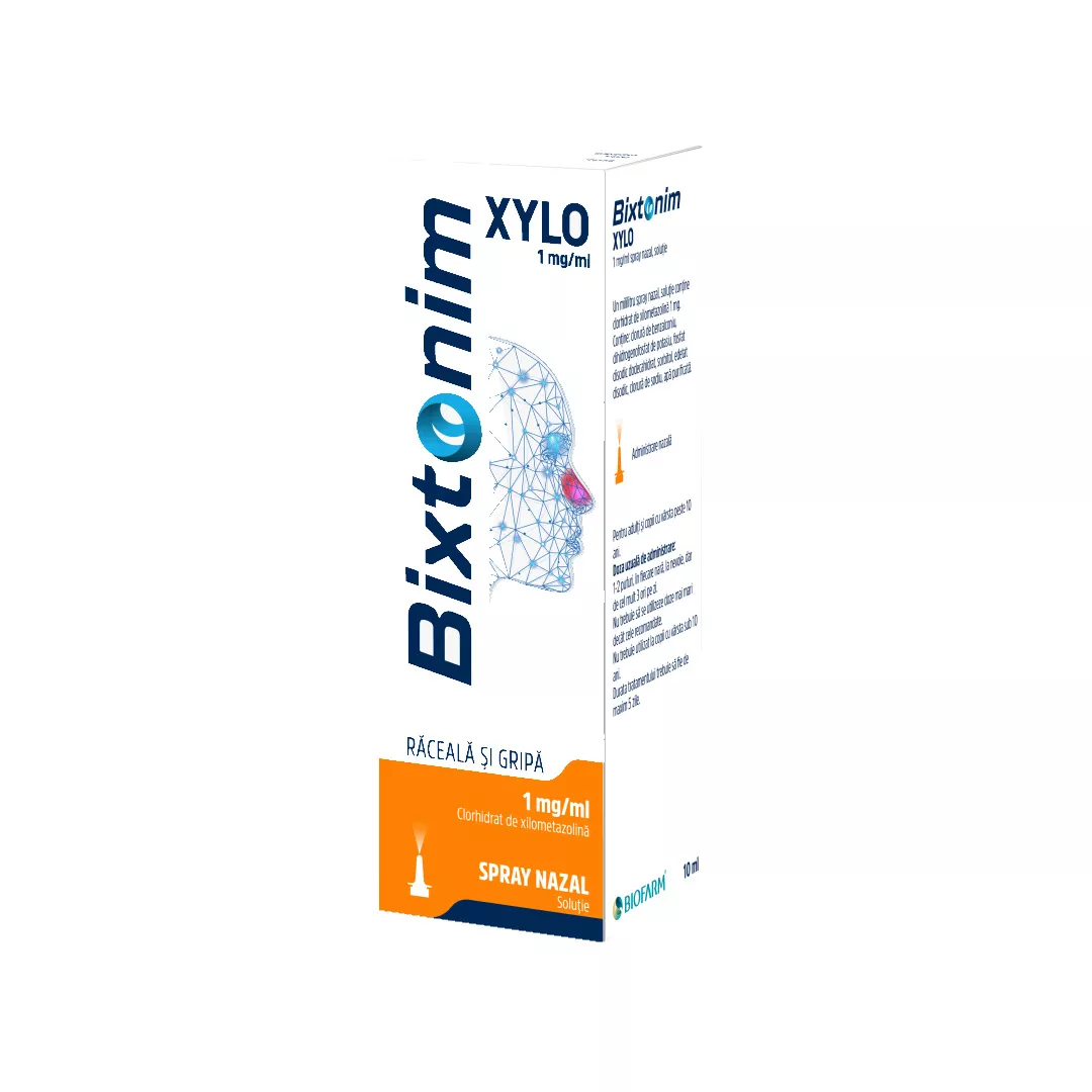 Bixtonim Xylo spray nazal adulti, 10 ml, Biofarm, [],https:farmaciabajan.ro