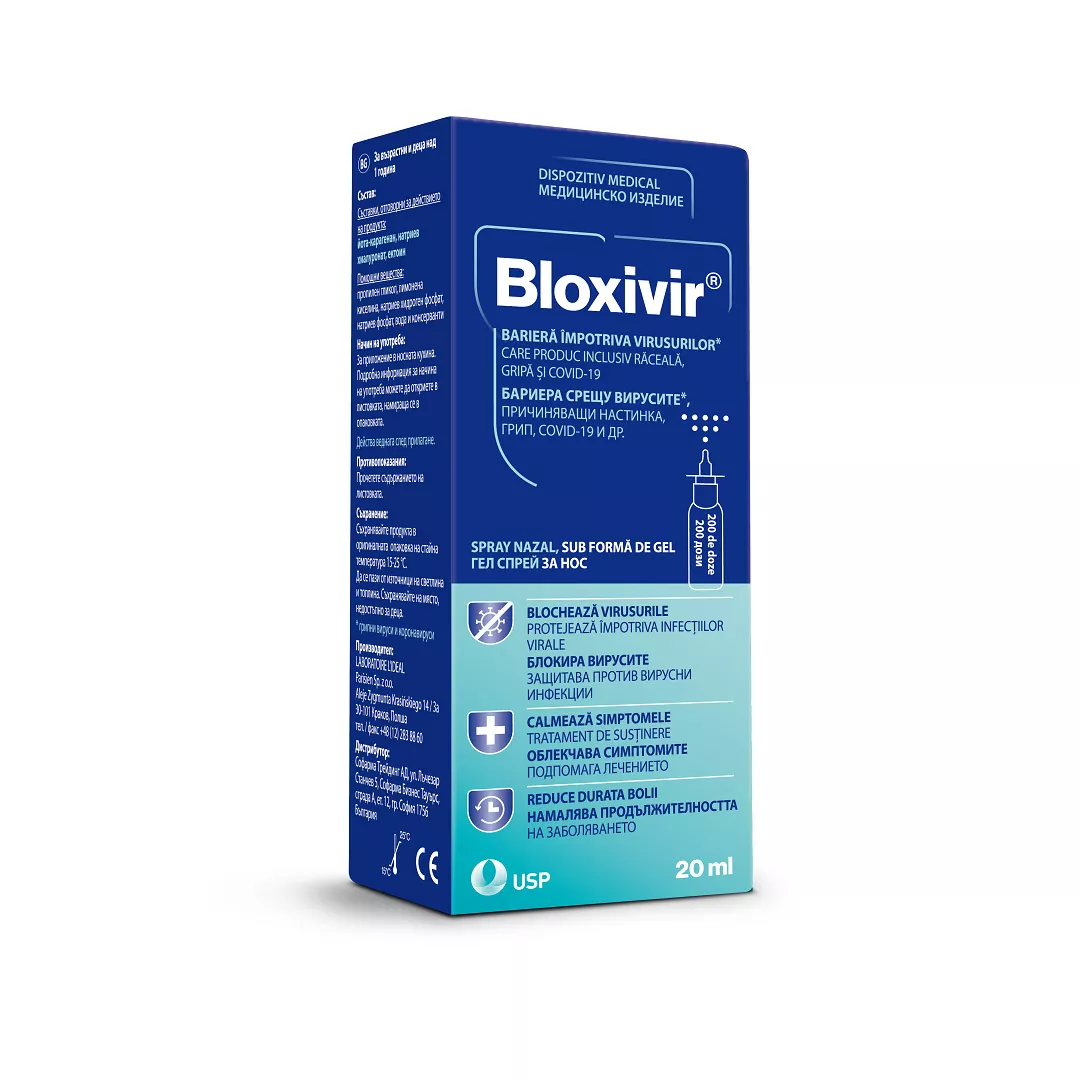 Bloxivir Spray nazal, gel, 20 ml, USP, [],https:farmaciabajan.ro