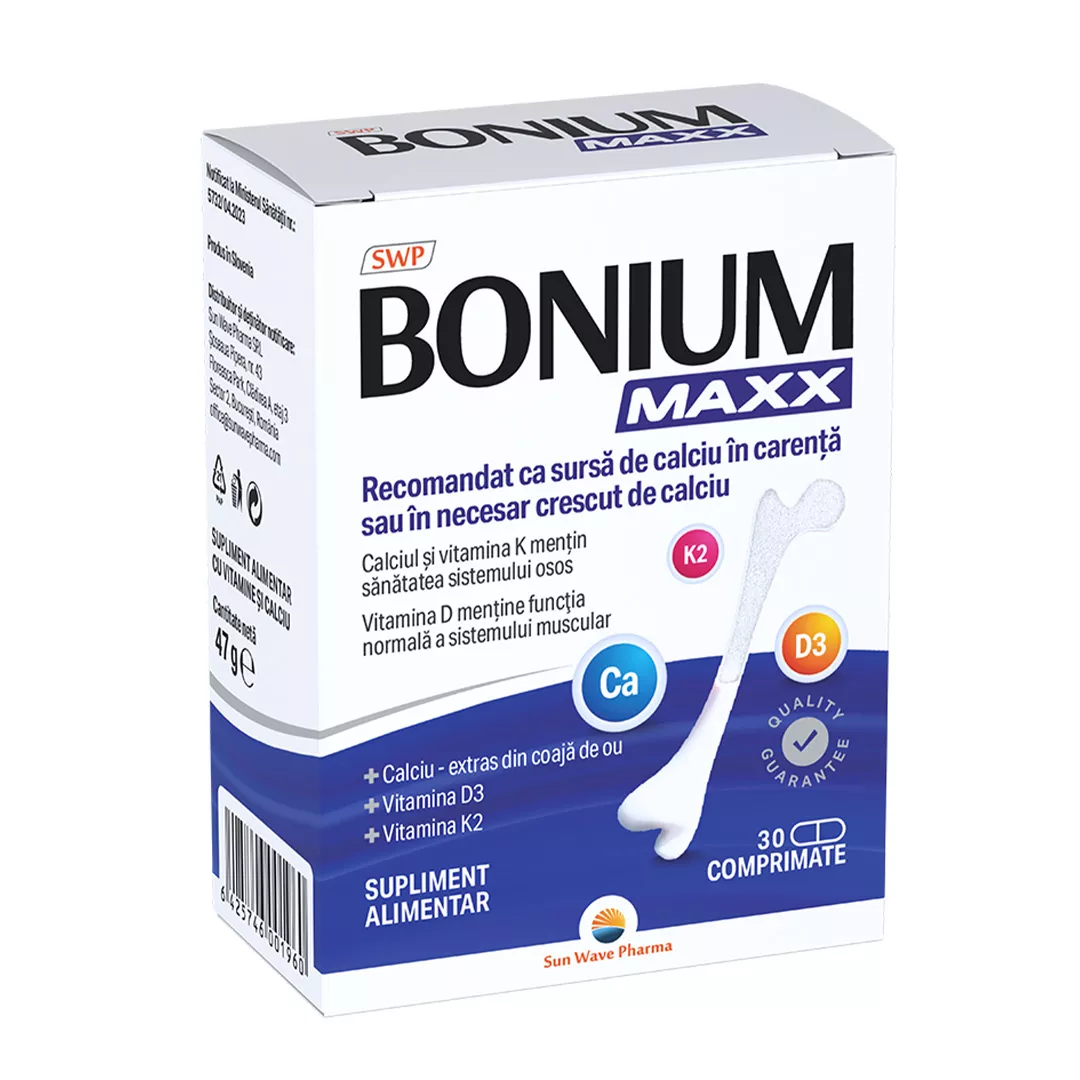 Bonium Maxx, 30 comprimate, Sun Wave Pharma, [],farmaciabajan.ro