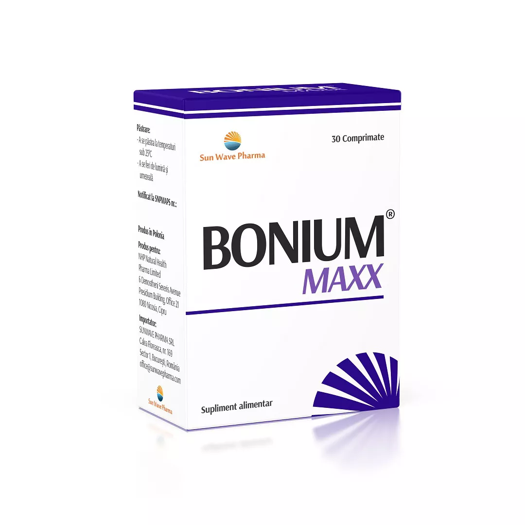 Bonium Maxx, 30 comprimate, Sun Wave Pharma, [],https:farmaciabajan.ro
