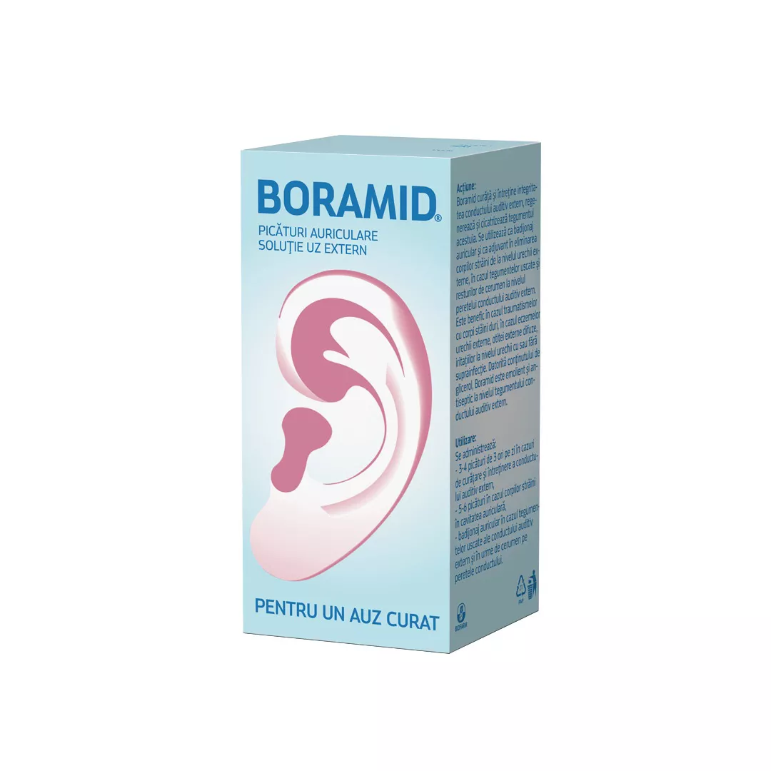 Solutie auriculara Boramid, 10 ml, Biofarm, [],farmaciabajan.ro