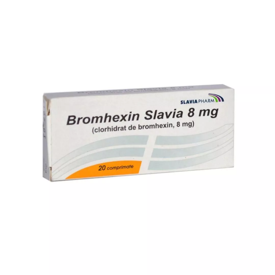 Bromhexin Slavia 8mg, 20 comprimate, [],https:farmaciabajan.ro
