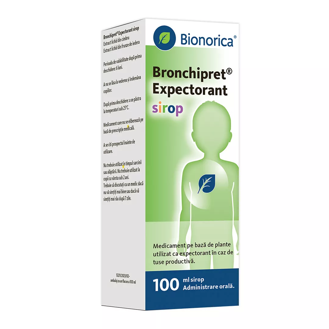 Bronchipret Expectorant sirop, 100 ml, Bionorica, [],farmaciabajan.ro