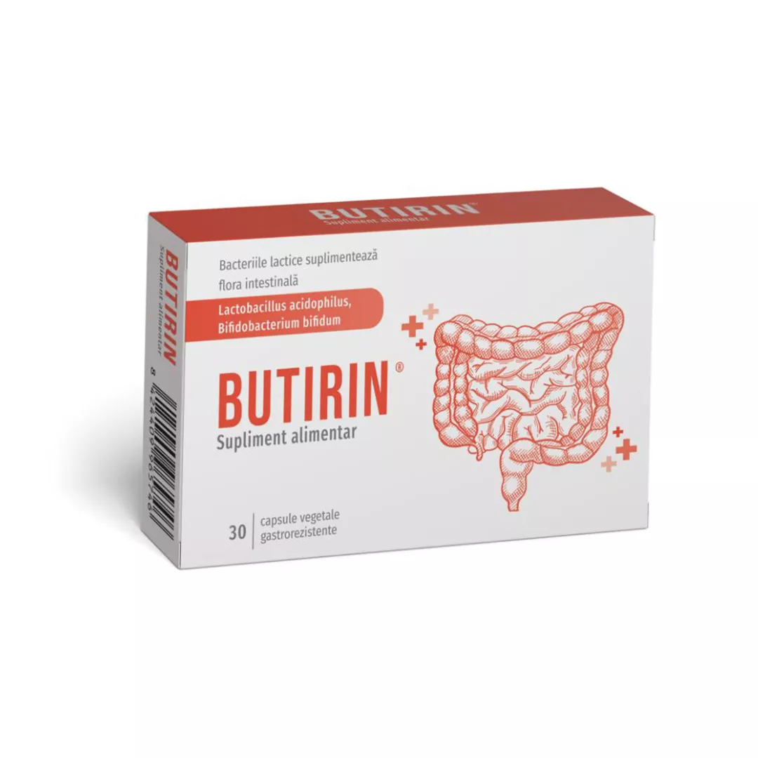Butirin, 30 capsule vegetale gastrorezistente, Naturpharma, [],farmaciabajan.ro