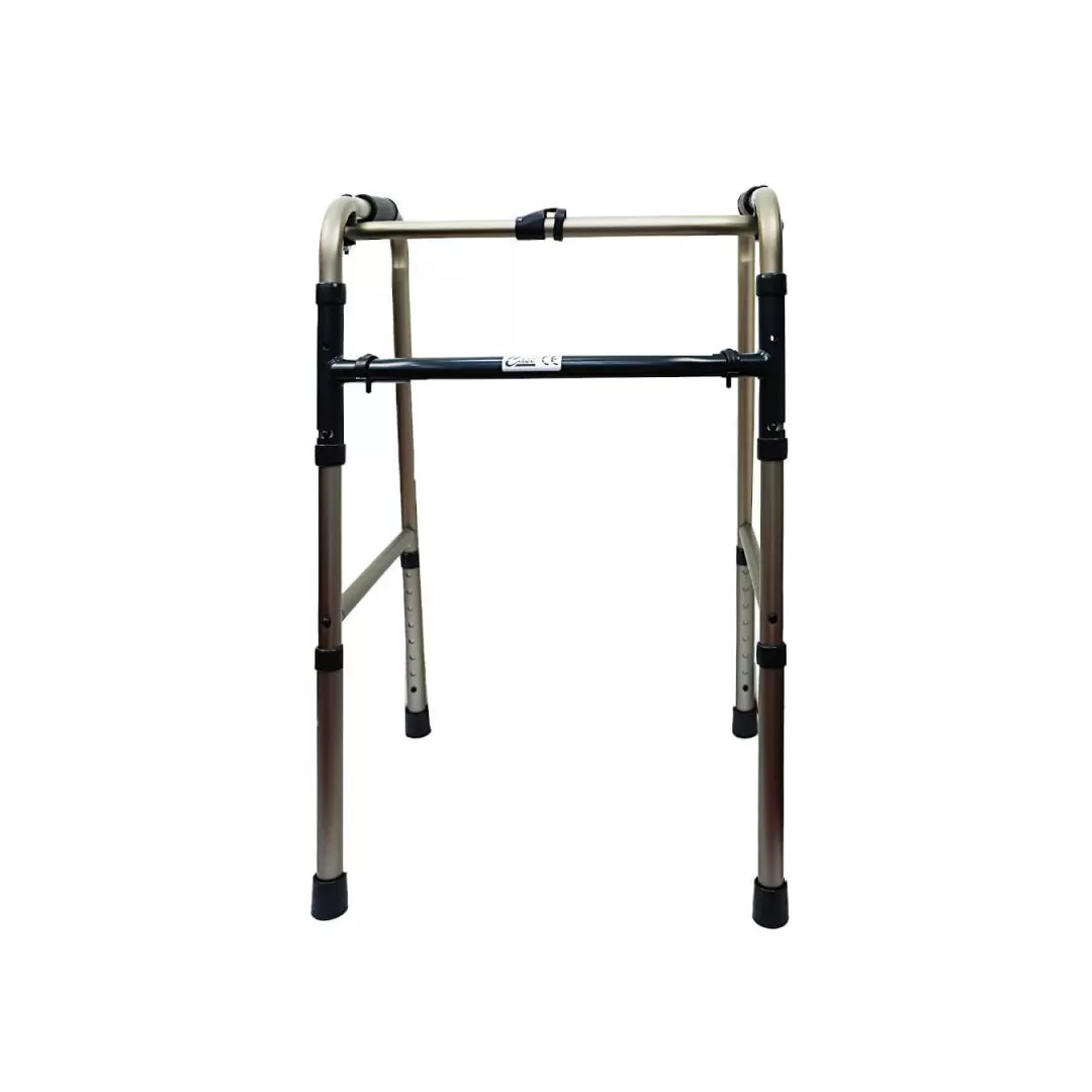 Cadru de mers pliabil, inaltime reglabila, bronze, 120 kg, Case, [],farmaciabajan.ro