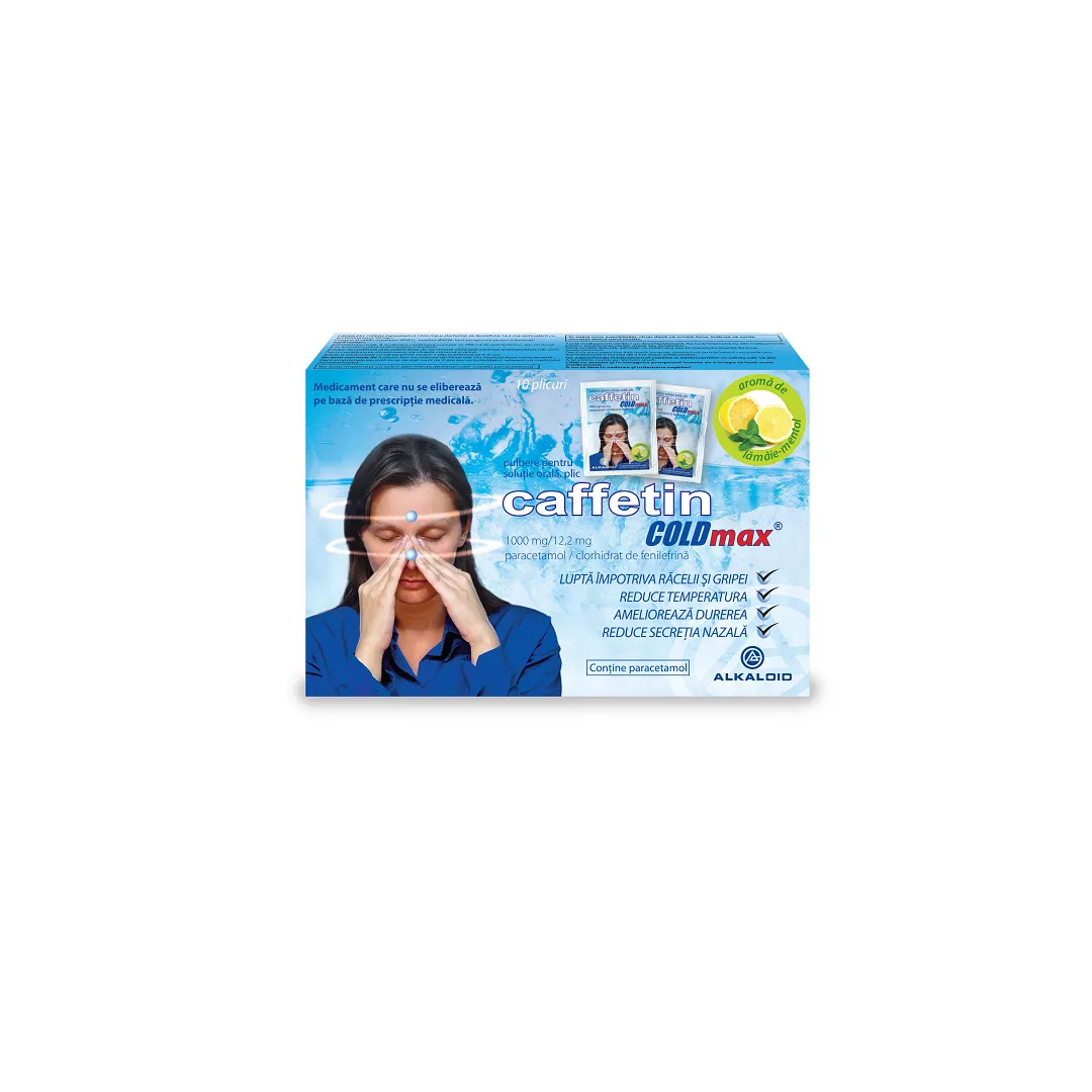 Caffetin Coldmax, 10 plicuri, Alkaloid, [],farmaciabajan.ro