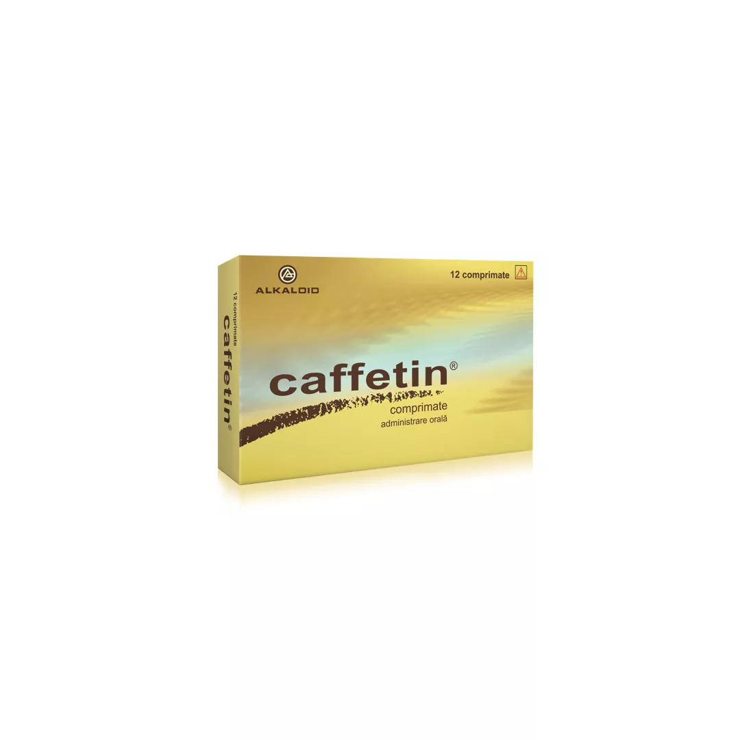 Caffetin, 12 comprimate, Alkaloid, [],https:farmaciabajan.ro