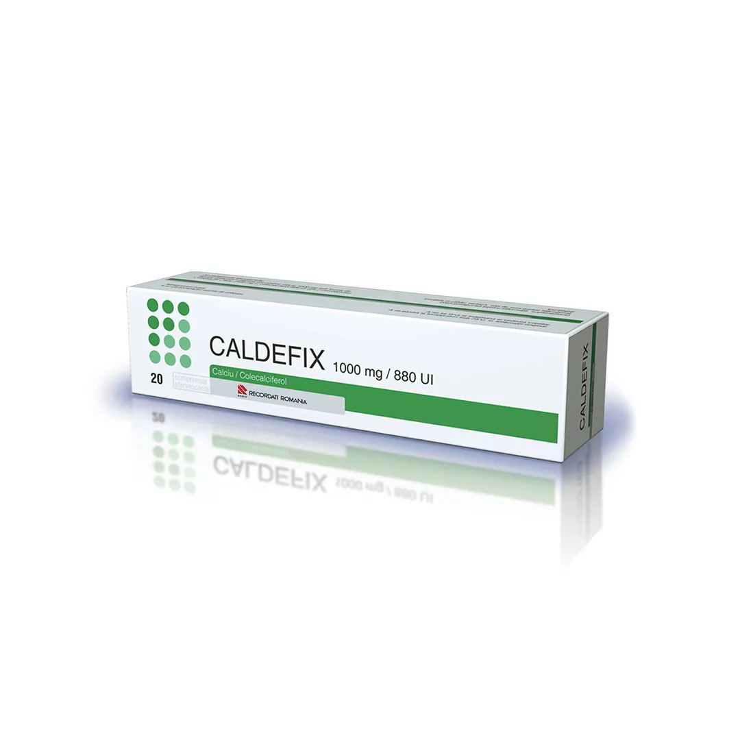 Caldefix 1000 mg / 880 ui, 1 tub, 20 comprimate efervescente, [],farmaciabajan.ro