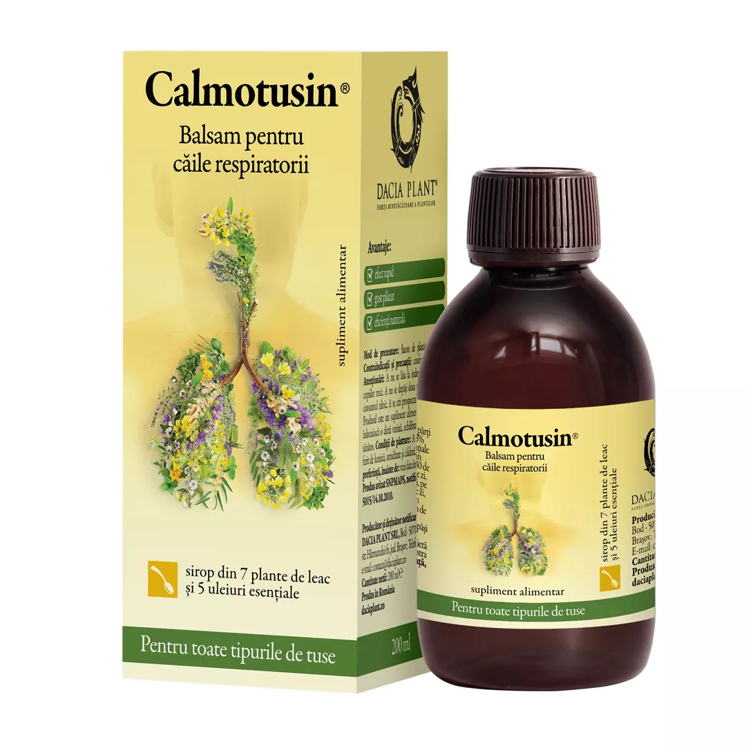 Calmotusin sirop, 200 ml, Dacia Plant, [],https:farmaciabajan.ro