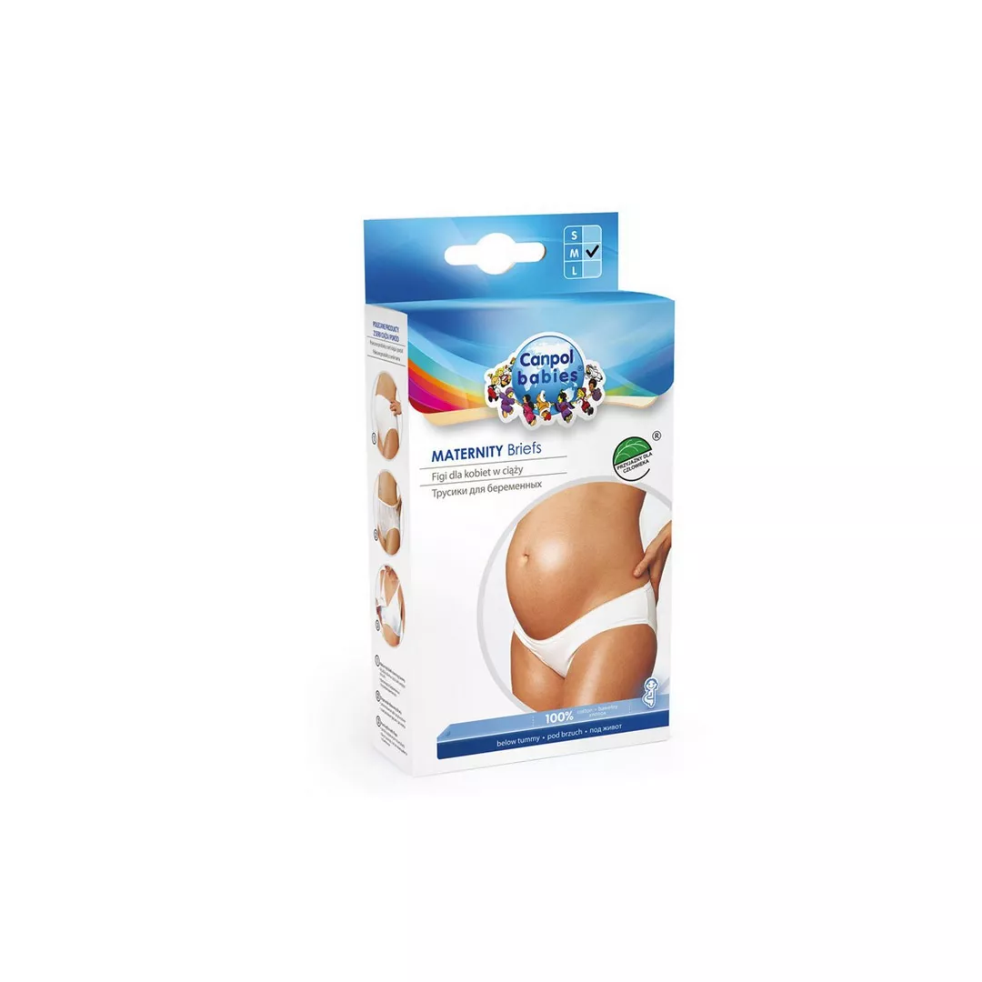 Chiloti pentru gravide, Alb, marime M, 26/205, Canpol Babies, [],farmaciabajan.ro