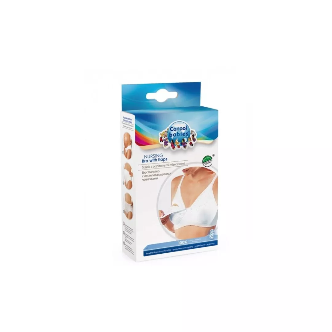 Sutien pentru alaptare 80C, Alb, 26/760, Canpol, [],farmaciabajan.ro