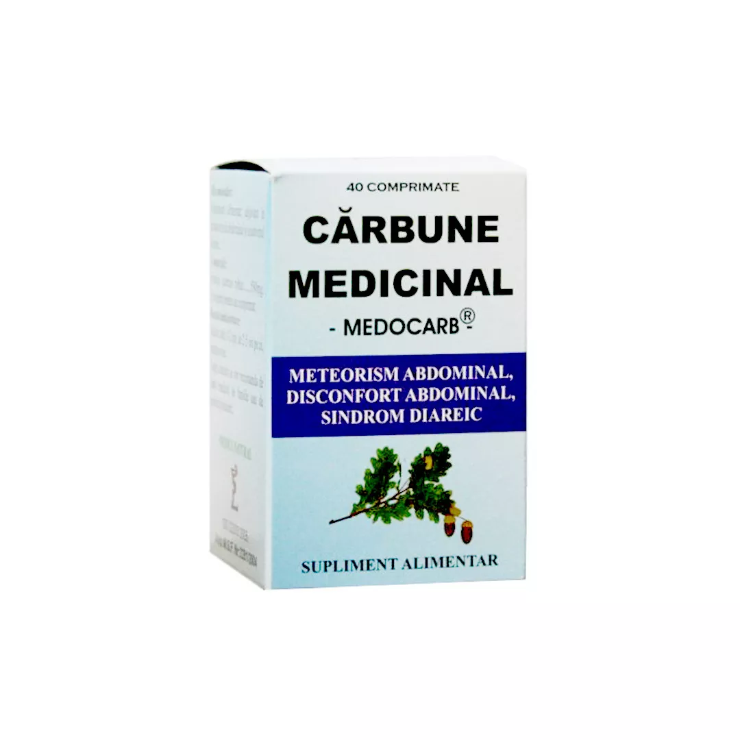 Carbune medicinal, 40 comprimate, Elidor, [],farmaciabajan.ro