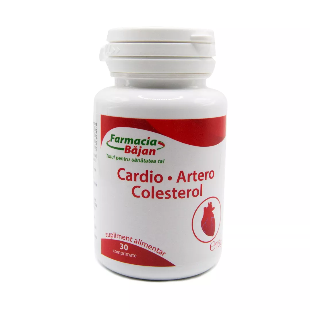 Cardio-artero Colesterol, 30 capsule, Farmacia Bajan, [],https:farmaciabajan.ro