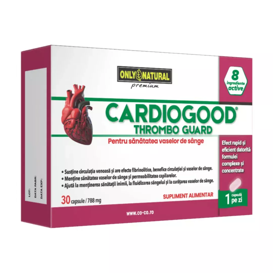 CardioGood ThromboGuard, 30 capsule, Only Natural, [],farmaciabajan.ro