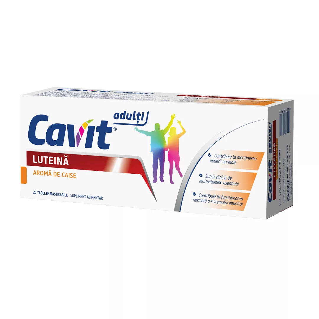 Cavit Adulti Luteina, 20 comprimate masticabile, Biofarm, [],farmaciabajan.ro