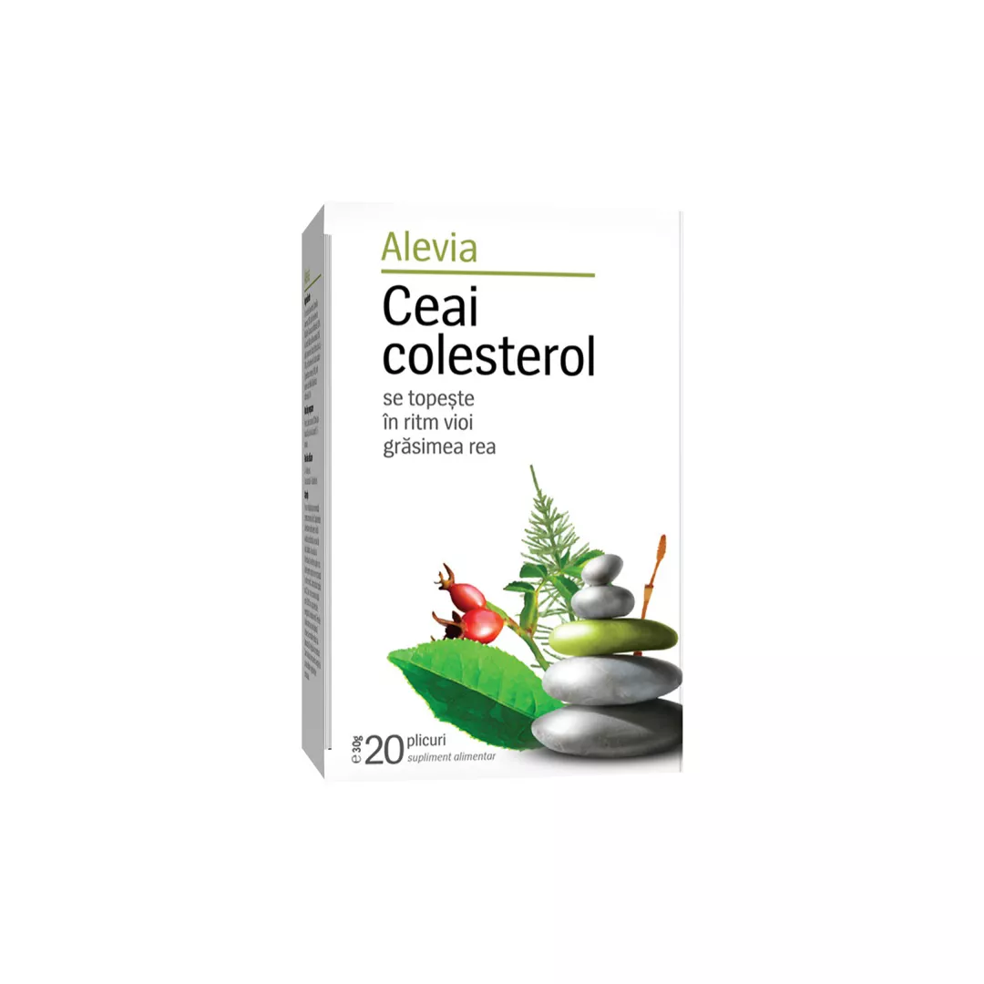Ceai colesterol, 20 plicuri, Alevia, [],farmaciabajan.ro