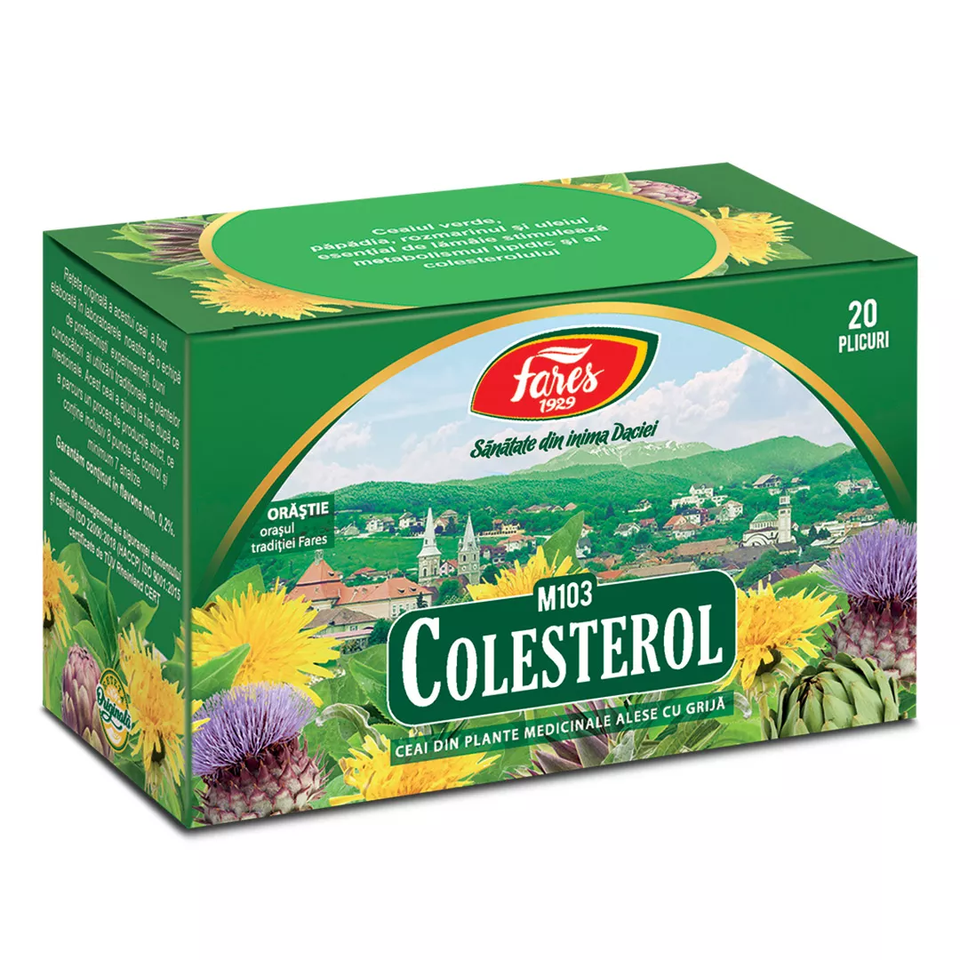 Ceai Colesterol, M103, 20 plicuri, Fares, [],farmaciabajan.ro