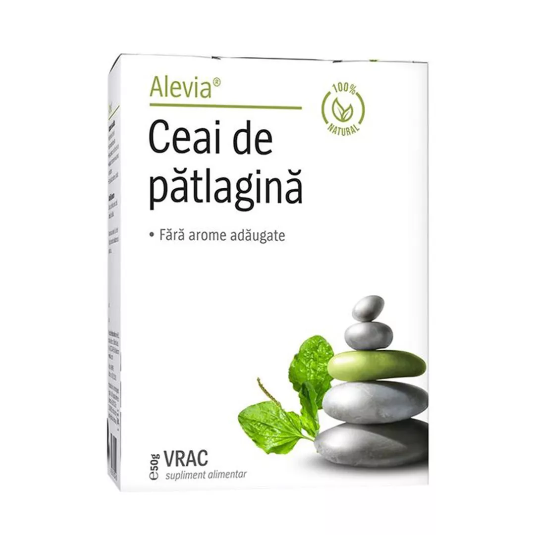 Ceai de Patlagina, vrac, 50 g, Alevia, [],farmaciabajan.ro