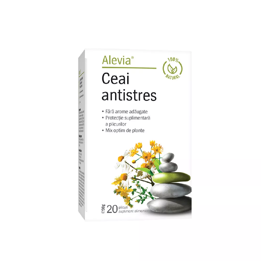 Ceai de plante antistres, 20 plicuri, Alevia, [],farmaciabajan.ro