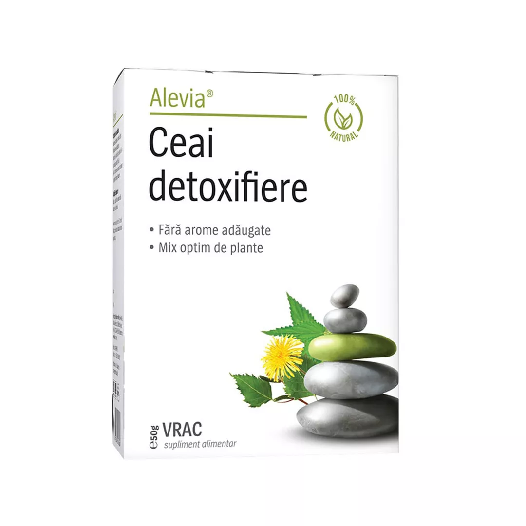 Ceai Detoxifiere, vrac, 50 g, Alevia, [],farmaciabajan.ro