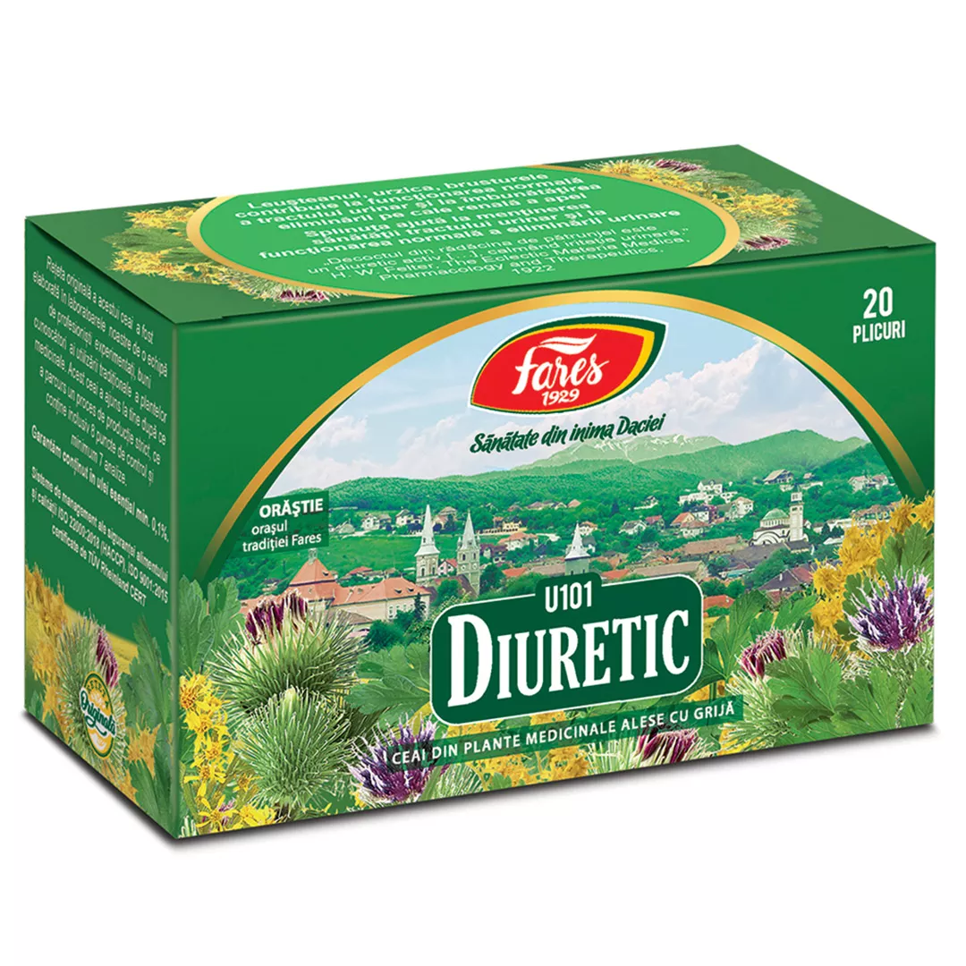 Ceai Diuretic, 20 plicuri, Fares, [],farmaciabajan.ro