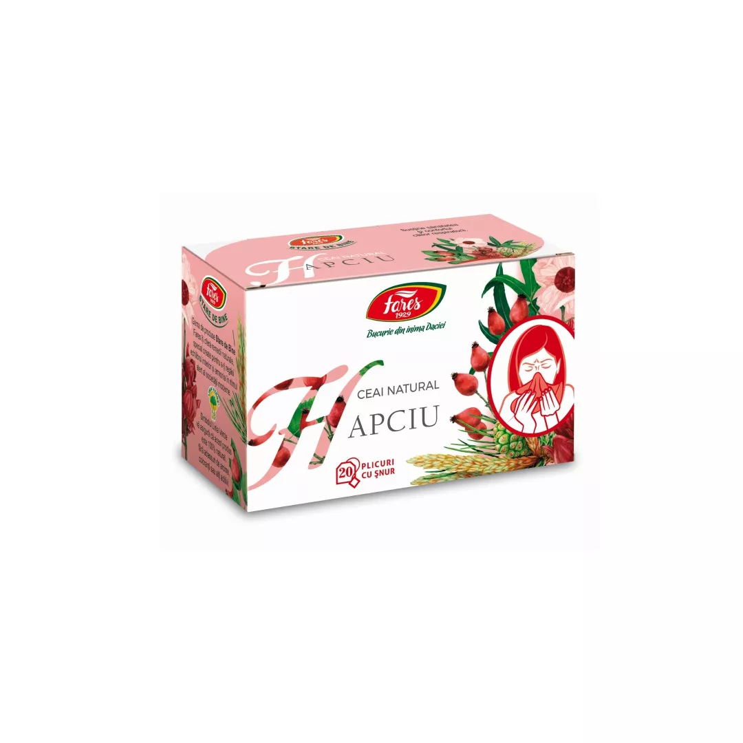 Ceai Hapciu raceala si gripa, 20 plicuri, Fares, [],farmaciabajan.ro