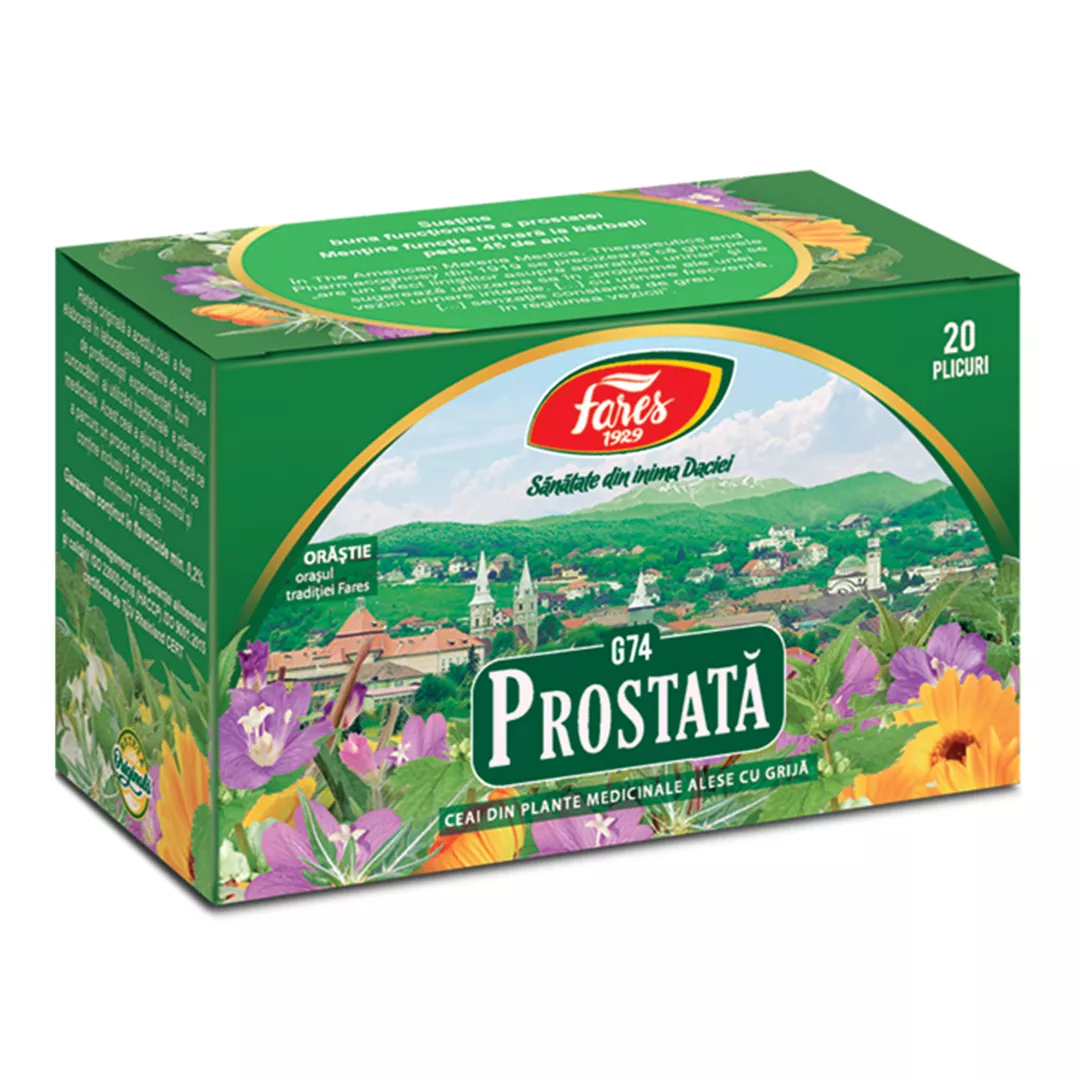 Ceai prostata, G74, 20 plicuri, Fares, [],farmaciabajan.ro