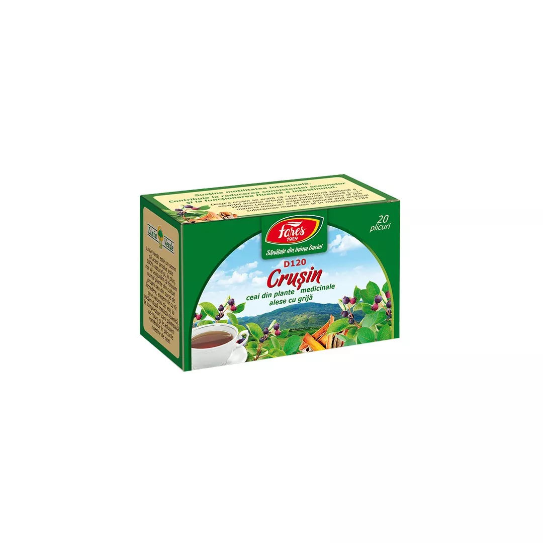 Ceai de crusin, D120, 20 plicuri, Fares, [],farmaciabajan.ro