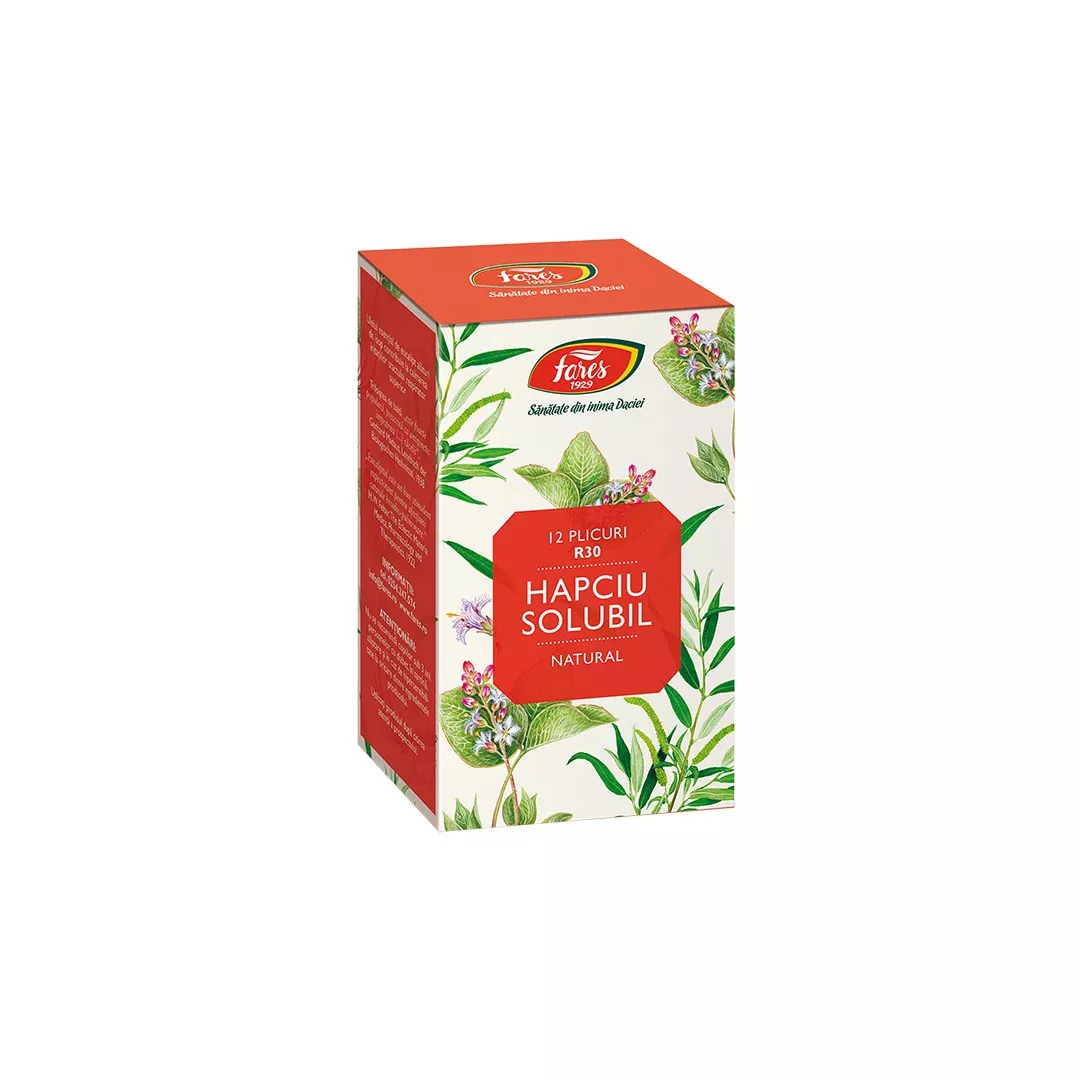 Hapciu Raceala si Gripa solubil, R30, 12 plicuri, Fares, [],farmaciabajan.ro