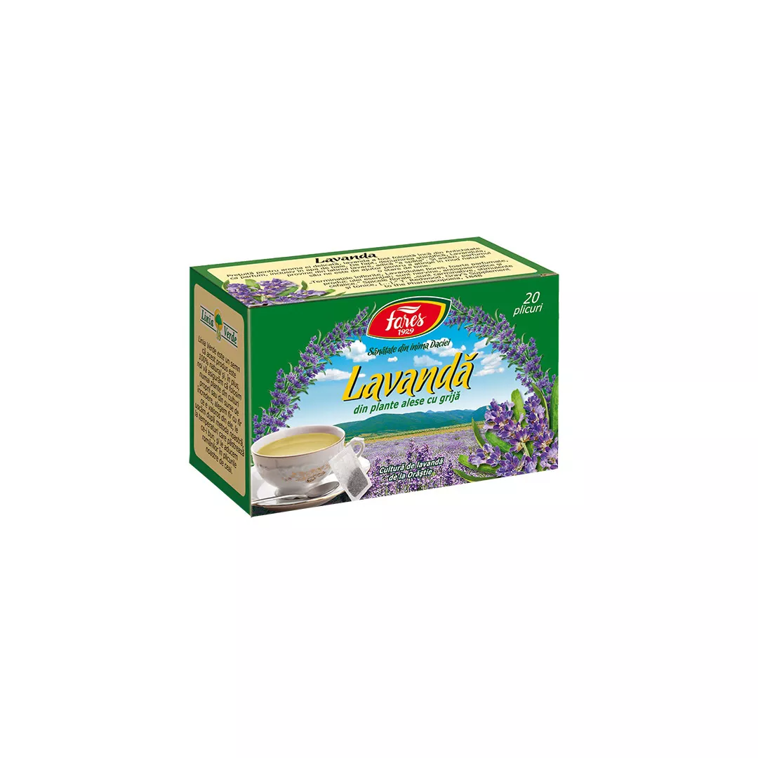 Ceai de Lavanda, 20 plicuri, Fares, [],farmaciabajan.ro