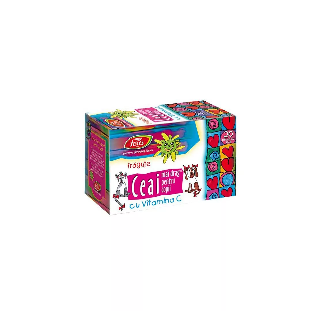 Ceai mai drag pentru copii cu Vitamina C, 20 plicuri, Fares, [],farmaciabajan.ro