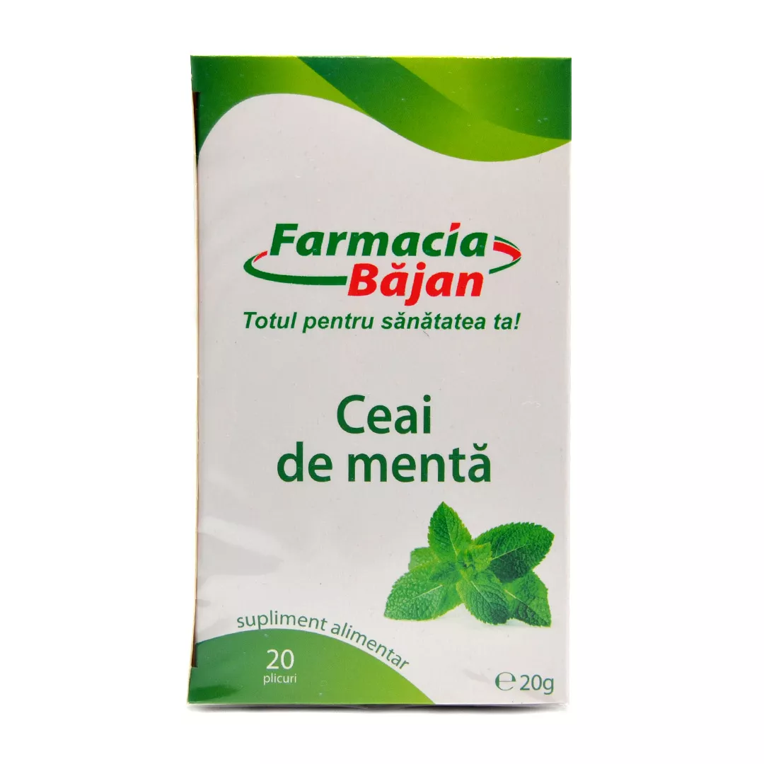 Ceai menta, 20 plicuri, Farmacia Bajan, [],https:farmaciabajan.ro