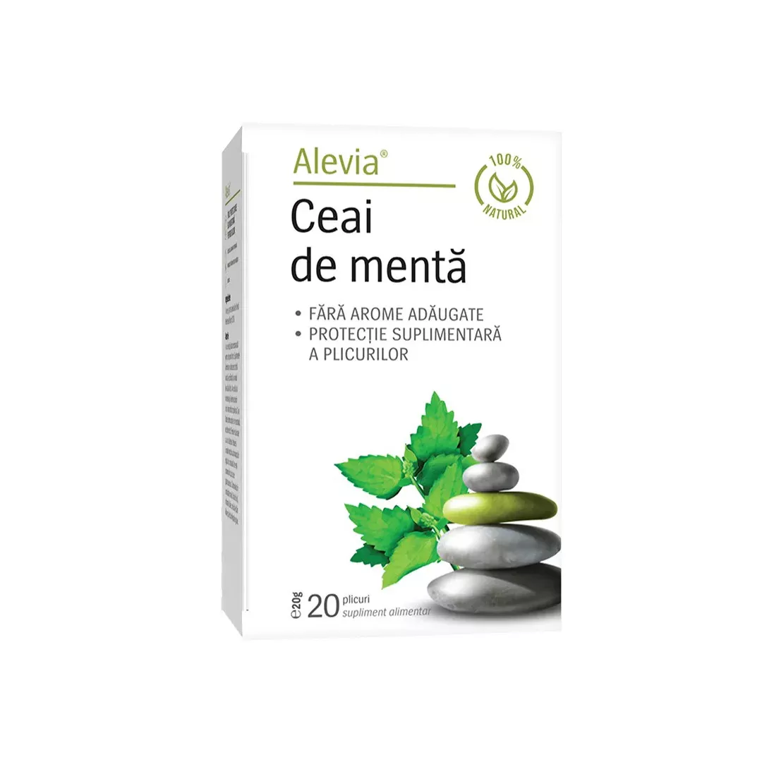Ceai de menta, 20 plicuri, Alevia, [],farmaciabajan.ro