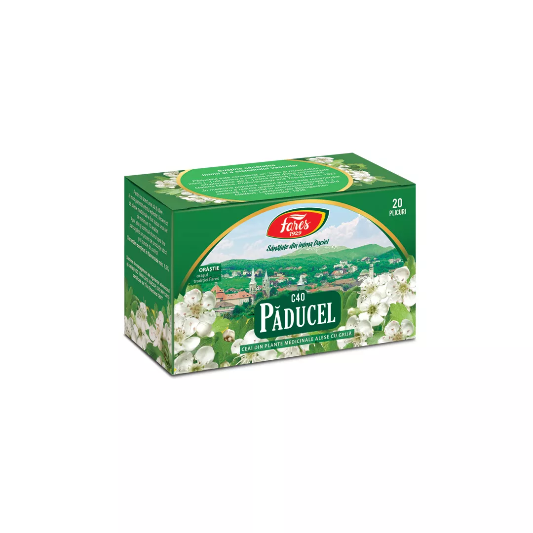 Ceai Paducel frunze si flori, C40, 20 plicuri, Fares, [],farmaciabajan.ro