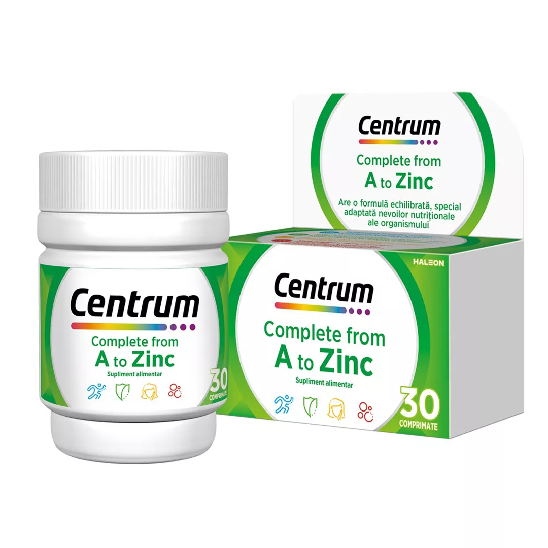 Centrum de la A la Zinc, 30 comprimate, Haleon, [],farmaciabajan.ro
