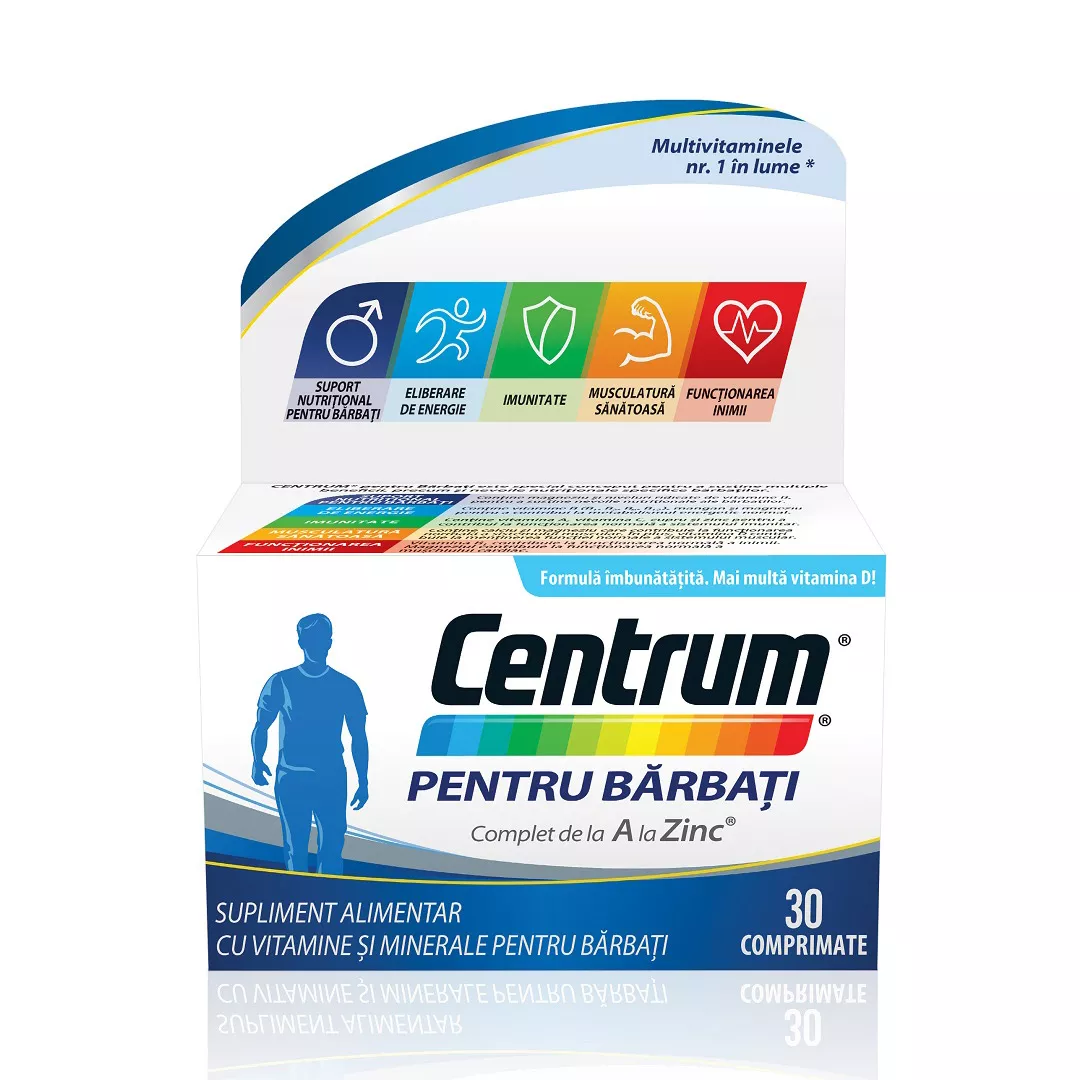 Centrum pentru barbati formula imbunatatita, 30 comprimate, Gsk, [],farmaciabajan.ro