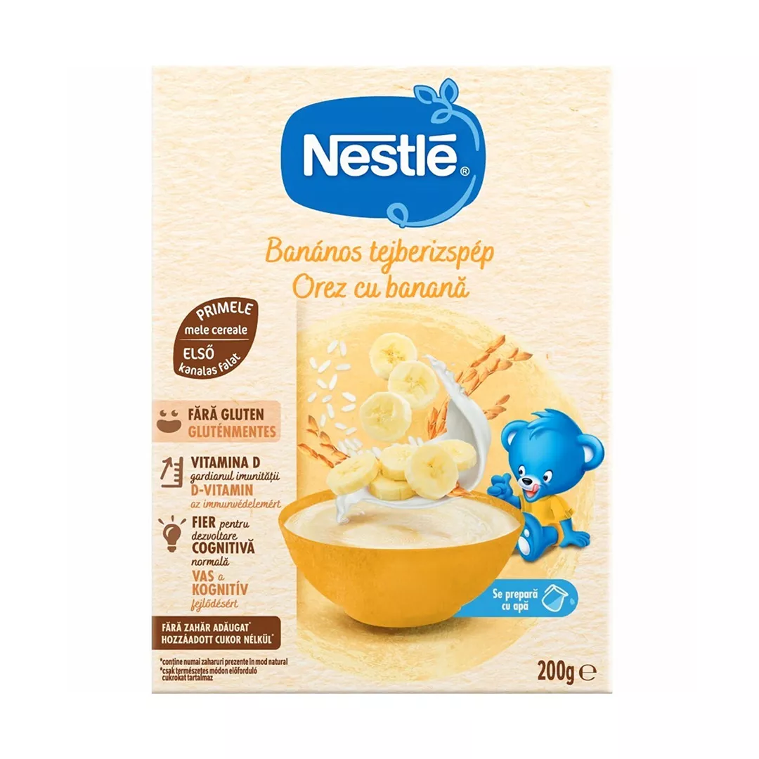 Cereale cu Orez, Lapte si Banana, 200 g, Nestle, [],farmaciabajan.ro